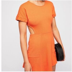 Free People Beach My Darling Black Open Back Mini Dress